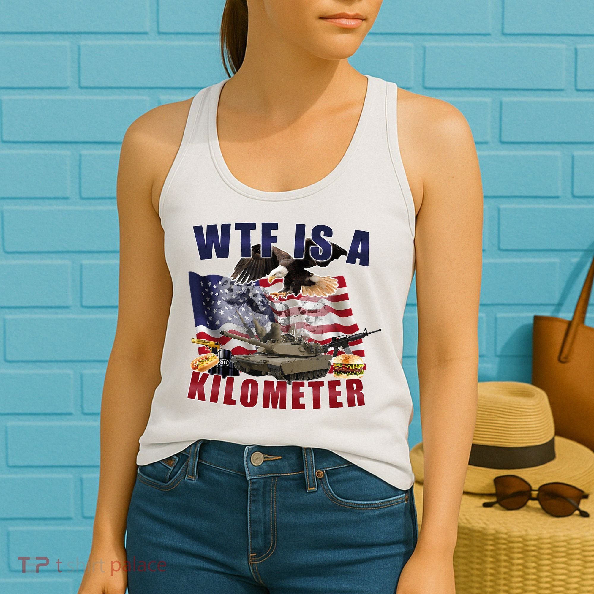 Wtf Is A Kilometer Funny Political Women's Tank Top