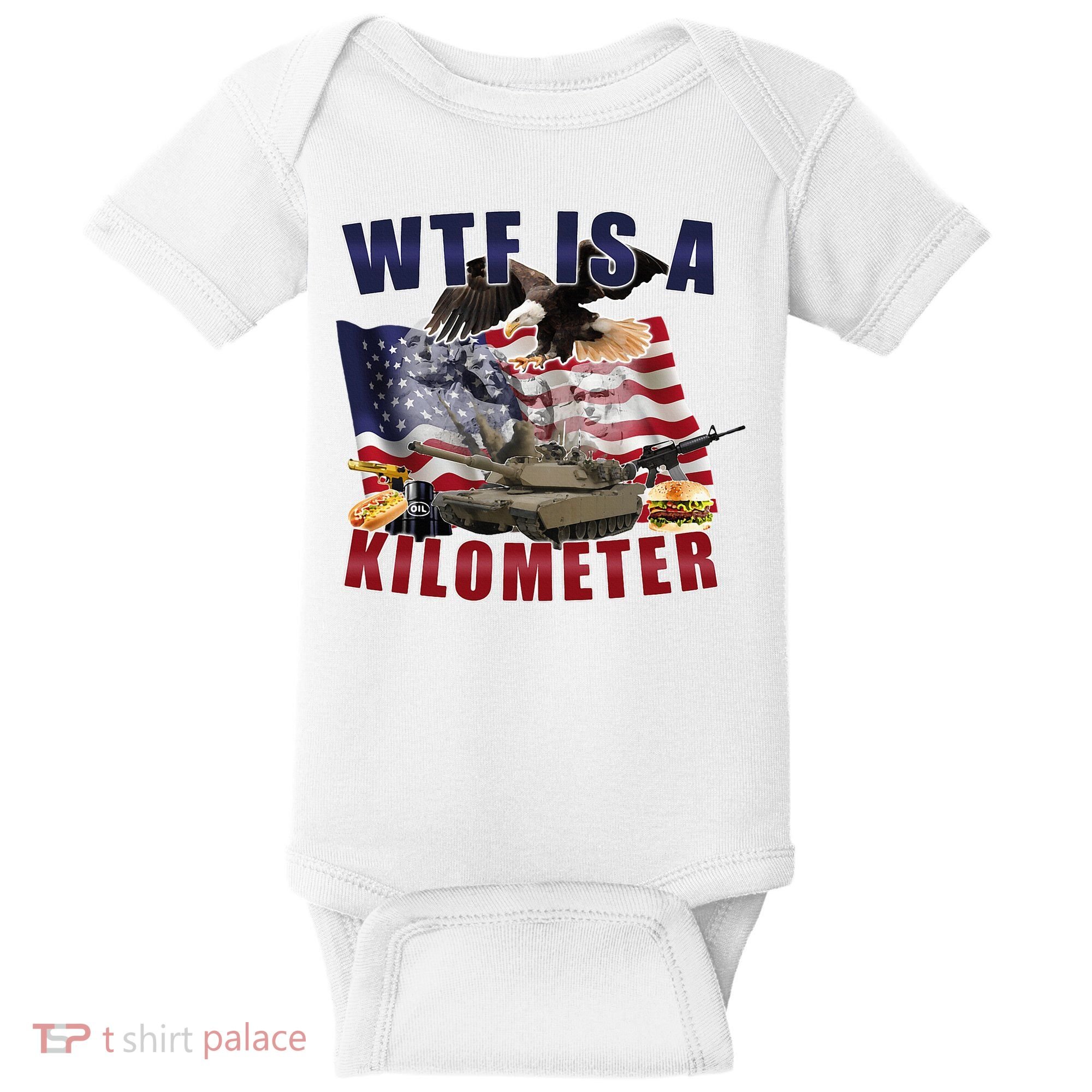 Wtf Is A Kilometer Funny Political Baby Bodysuit