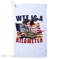 Wtf Is A Kilometer Funny Political Golf Towel thumb 0