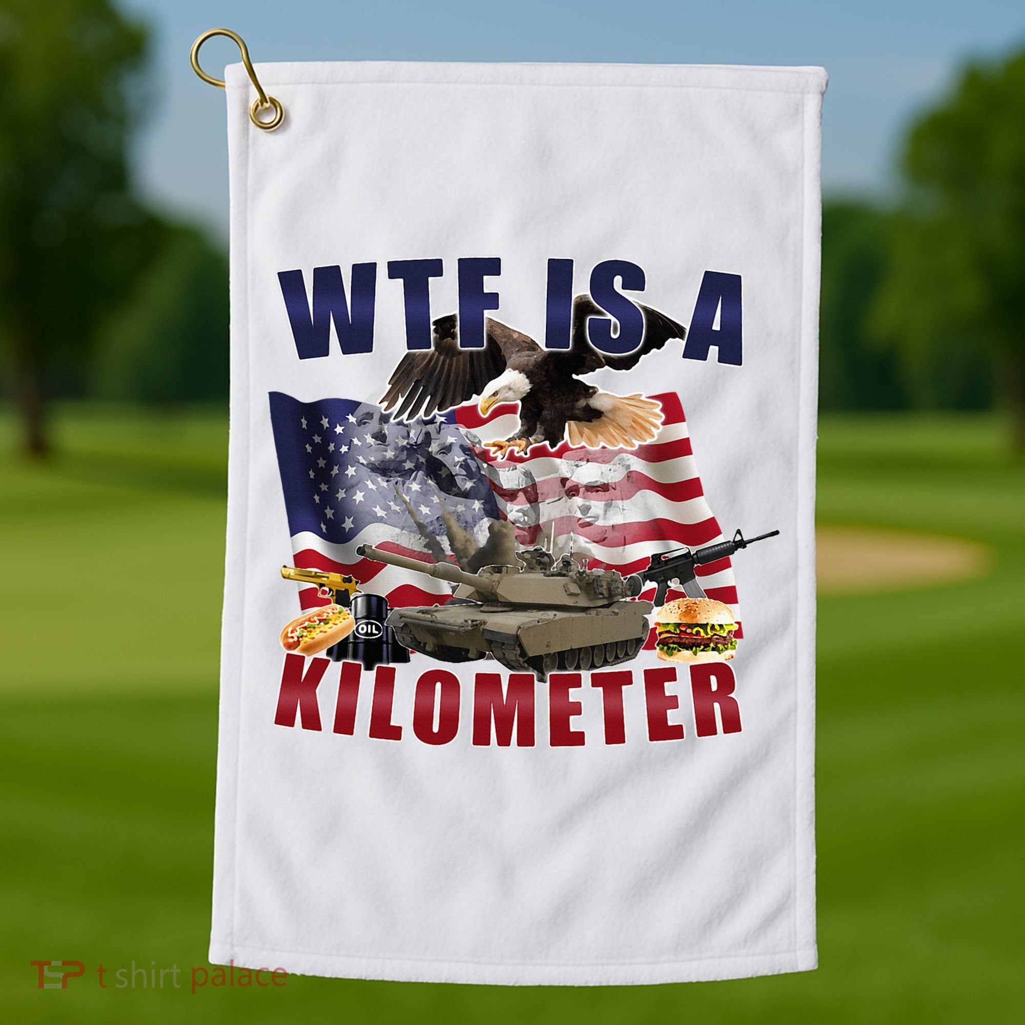 Wtf Is A Kilometer Funny Political Golf Towel
