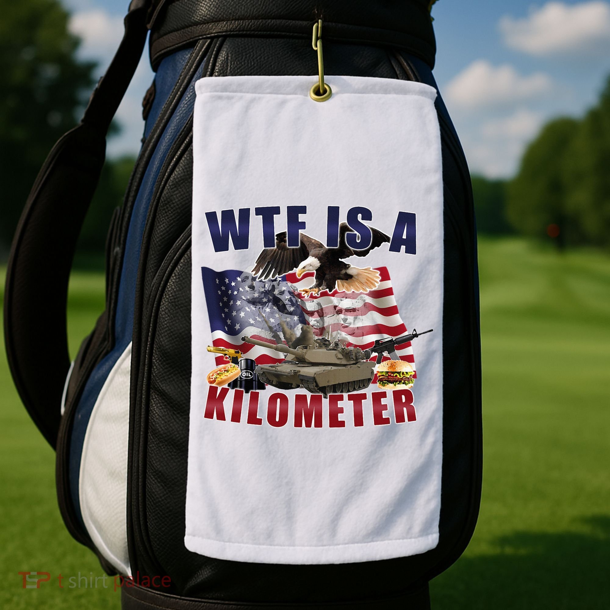 Wtf Is A Kilometer Funny Political Golf Towel