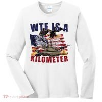 Wtf Is A Kilometer Funny Political Women's Long Sleeve Shirt thumb 0