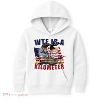 Wtf Is A Kilometer Funny Political Kids Hoodie thumb 0