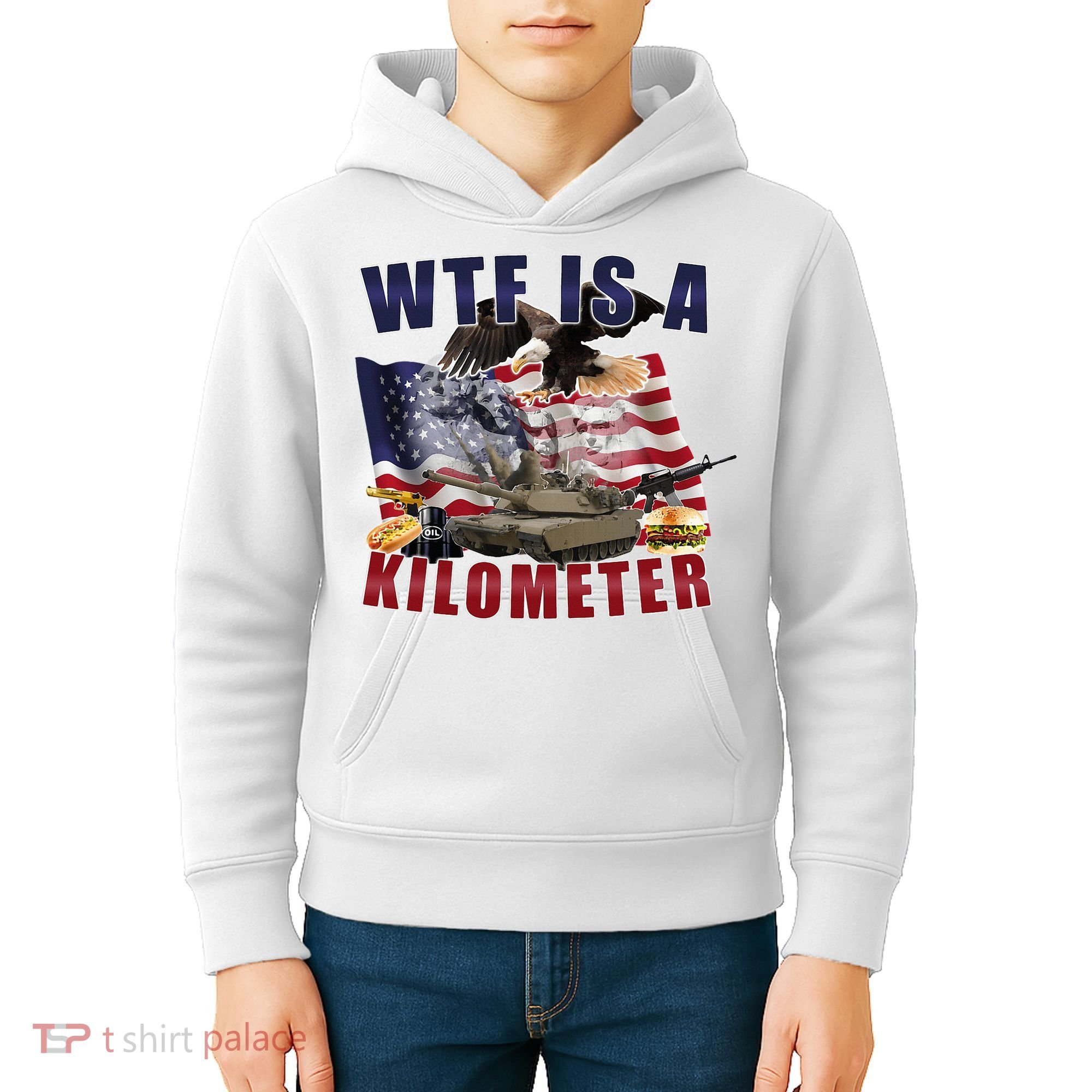 Wtf Is A Kilometer Funny Political Kids Hoodie