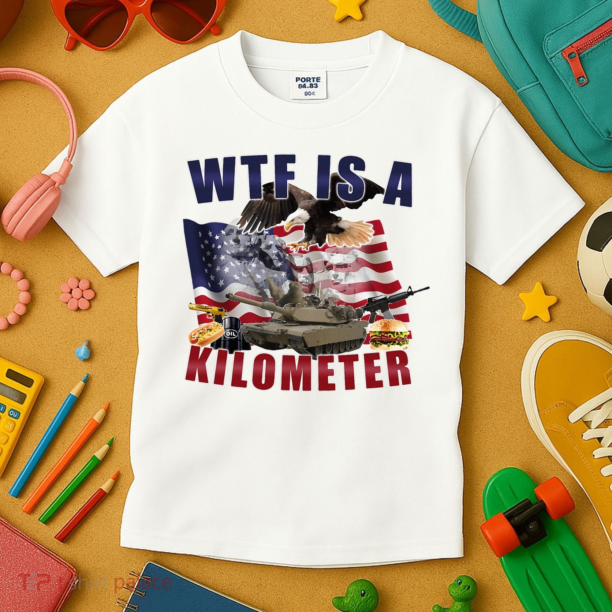 Wtf Is A Kilometer Funny Political Kids T-Shirt