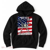 WTF Is A Kilometer July 4th Skeleton Funny Cringey USA Meme Hoodie thumb 0