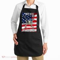 WTF Is A Kilometer July 4th Skeleton Funny Cringey USA Meme Apron thumb 2