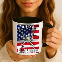WTF Is A Kilometer July 4th Skeleton Funny Cringey USA Meme Coffee Mug thumb 3