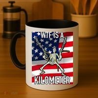 WTF Is A Kilometer July 4th Skeleton Funny Cringey USA Meme Coffee Mug thumb 4