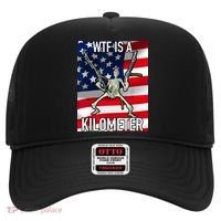 WTF Is A Kilometer July 4th Skeleton Funny Cringey USA Meme Hat thumb 0