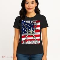 WTF Is A Kilometer July 4th Skeleton Funny Cringey USA Meme Women's T-Shirt thumb 4