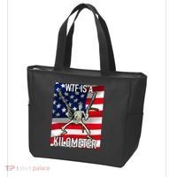WTF Is A Kilometer July 4th Skeleton Funny Cringey USA Meme Tote Bag thumb 3