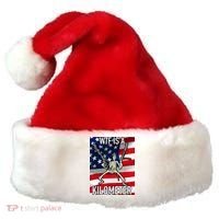 WTF Is A Kilometer July 4th Skeleton Funny Cringey USA Meme Santa Hat thumb 0