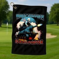 Wtf Is A Kilometer Golf Towel thumb 1