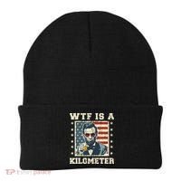 Wtf Is A Kilometer Abe Lincoln July 4th Beanie thumb 0