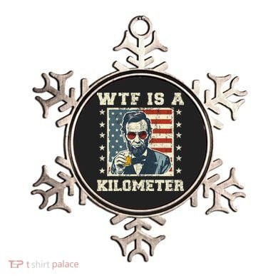 Wtf Is A Kilometer Abe Lincoln July 4th Ornament