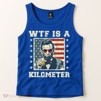 Wtf Is A Kilometer Abe Lincoln July 4th Tank Top thumb 2