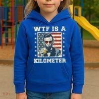 Wtf Is A Kilometer Abe Lincoln July 4th Kids Hoodie thumb 3