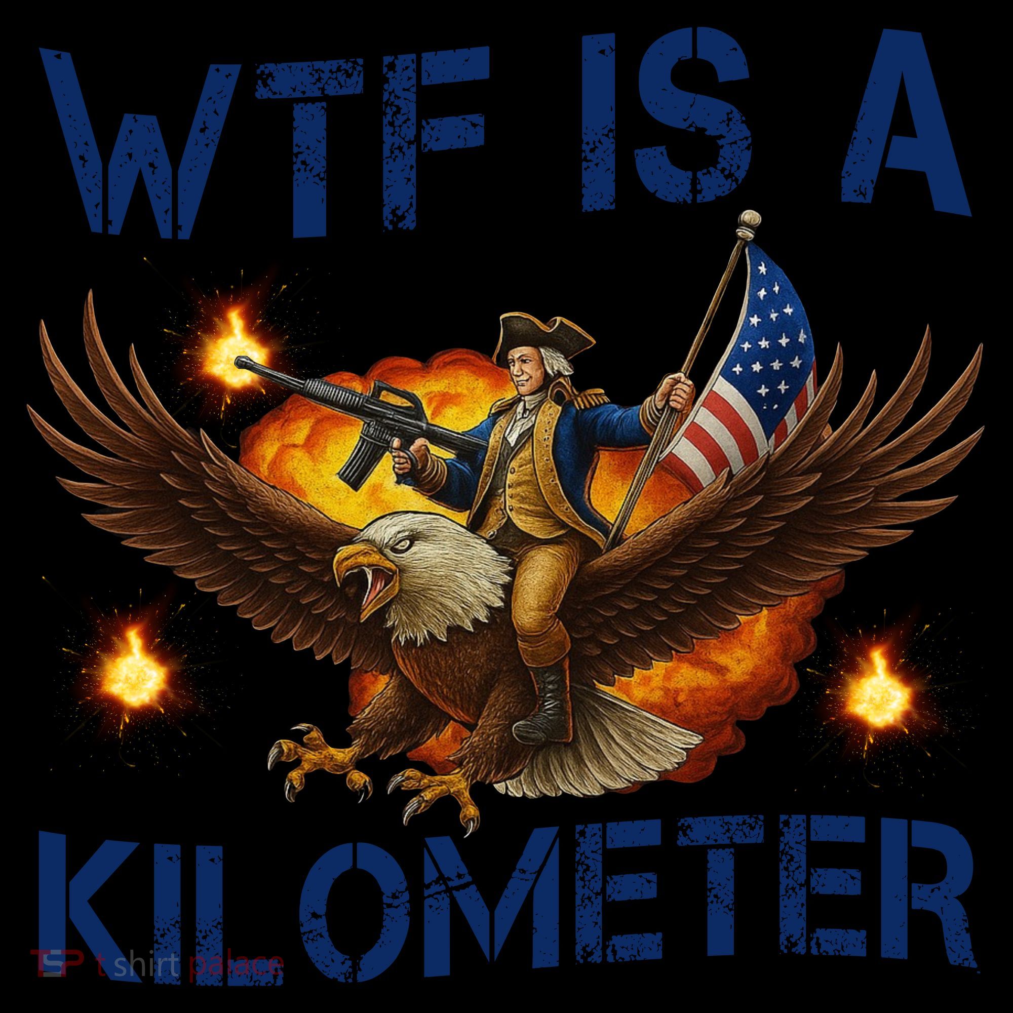 WTF Is A Kilometer Funny Patriotic American Freedom  Coffee Mug