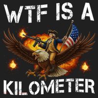 WTF Is A Kilometer Funny Patriotic American Freedom  Golf Towel thumb 3