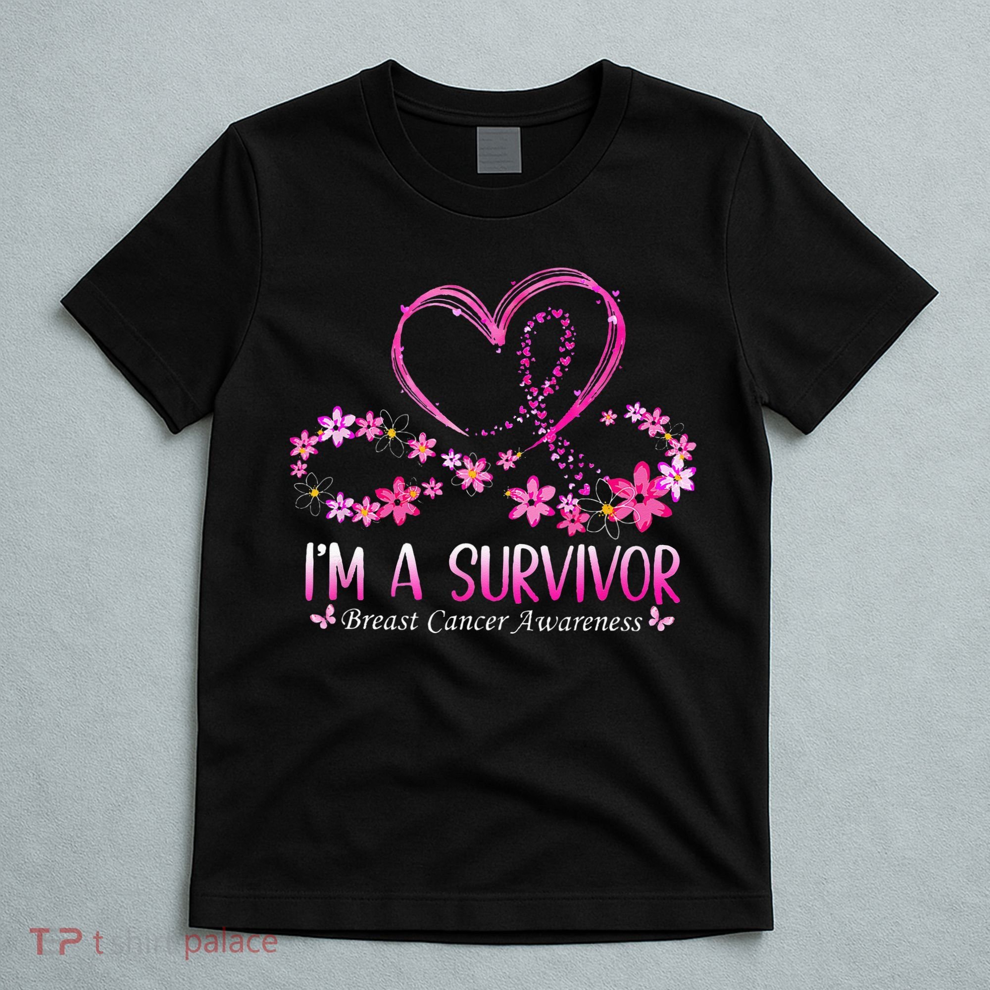 Woman I'm A Survivor Breast Cancer Awareness Pink Ribbon T-Shirt