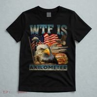 Wtf Is A Kilometer Eagle Badge American Burger 4th Of July T-Shirt thumb 5