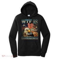 Wtf Is A Kilometer Eagle Badge American Burger 4th Of July Women's Hoodie thumb 0