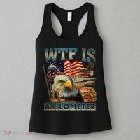 Wtf Is A Kilometer Eagle Badge American Burger 4th Of July Women's Tank Top thumb 3