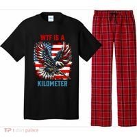 Wtf Is A Kilometer Eagle Badge American Flag Pajama Set thumb 0