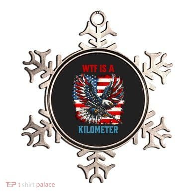 Wtf Is A Kilometer Eagle Badge American Flag Ornament