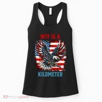 Wtf Is A Kilometer Eagle Badge American Flag Women's Tank Top thumb 0