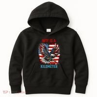 Wtf Is A Kilometer Eagle Badge American Flag Kids Hoodie thumb 0