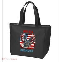 Wtf Is A Kilometer Eagle Badge American Flag Tote Bag thumb 3
