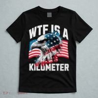 Wtf Is A Kilometer Eagle Badge American Vintage Humor T-Shirt thumb 5
