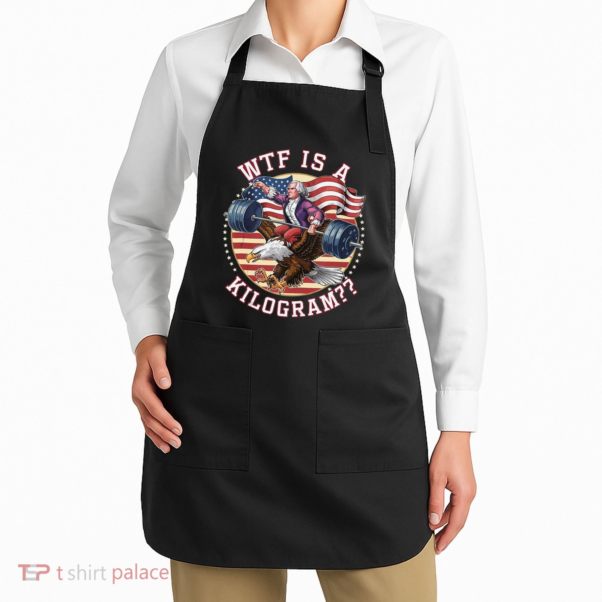 Wtf Is A Kilogram Funny 4th Of July Patriotic Eagle Usa Apron