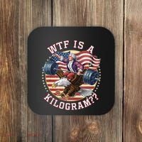 Wtf Is A Kilogram Funny 4th Of July Patriotic Eagle Usa Coaster thumb 0