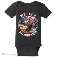 Wtf Is A Kilogram Funny 4th Of July Patriotic Eagle Usa Baby Bodysuit thumb 0