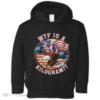 Wtf Is A Kilogram Funny 4th Of July Patriotic Eagle Usa Toddler Hoodie thumb 0