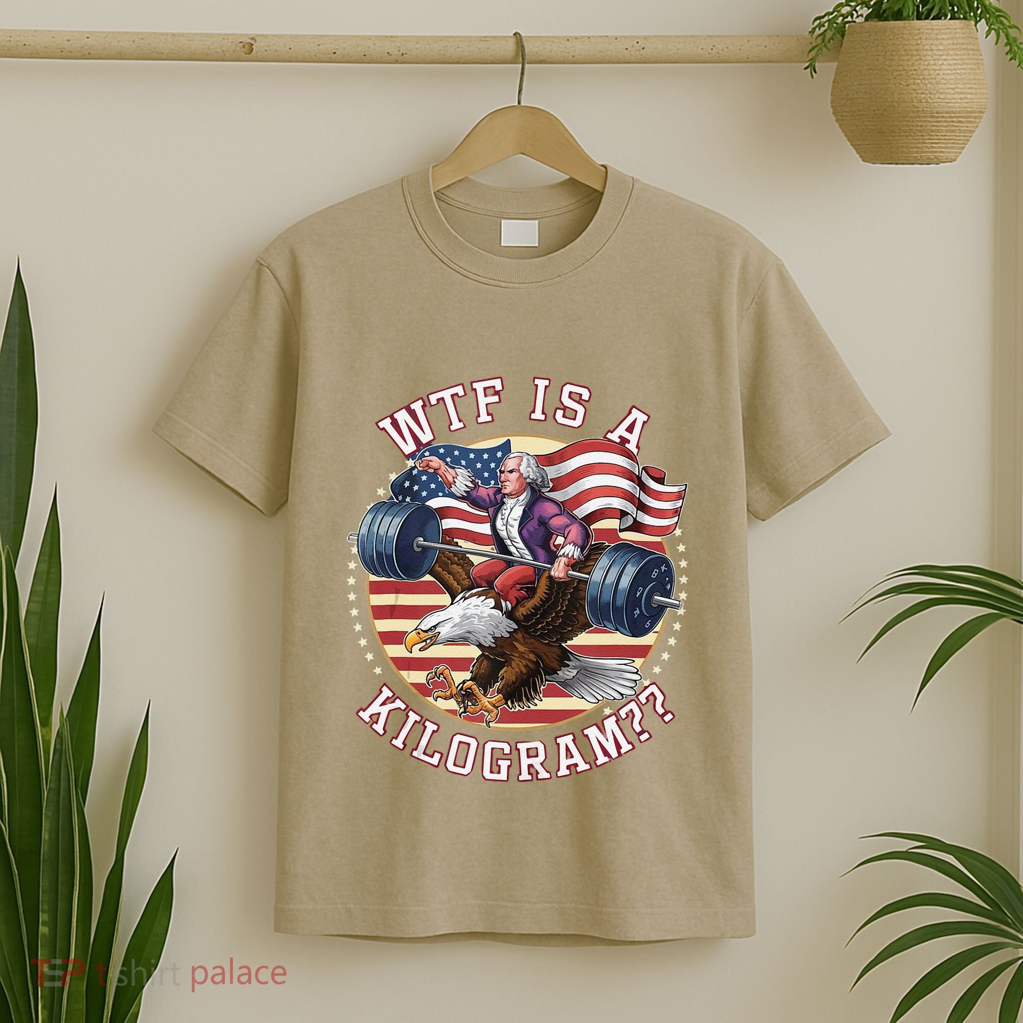 Wtf Is A Kilogram Funny 4th Of July Patriotic Eagle Usa T-Shirt