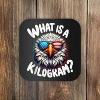 Wtf Is A Kilogram? Funny 4th Of July Patriotic Eagle Usa Coaster thumb 0