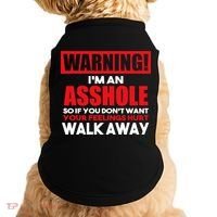 Warning Im An Asshole So Walk Away Funny AntiSocial Attire Doggie Tank thumb 0