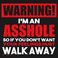 Warning Im An Asshole So Walk Away Funny AntiSocial Attire Ornament thumb 1