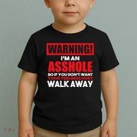 Warning Im An Asshole So Walk Away Funny AntiSocial Attire Toddler T-Shirt thumb 2