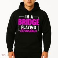 Womens I'm A Bridge Playing Grandma Bridge Card Game Hoodie thumb 2