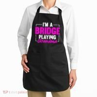 Womens I'm A Bridge Playing Grandma Bridge Card Game Apron thumb 2