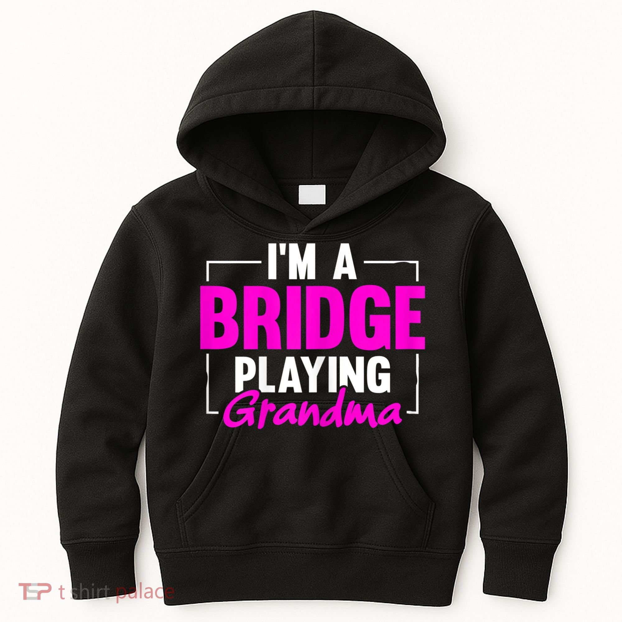Womens I'm A Bridge Playing Grandma Bridge Card Game Kids Hoodie