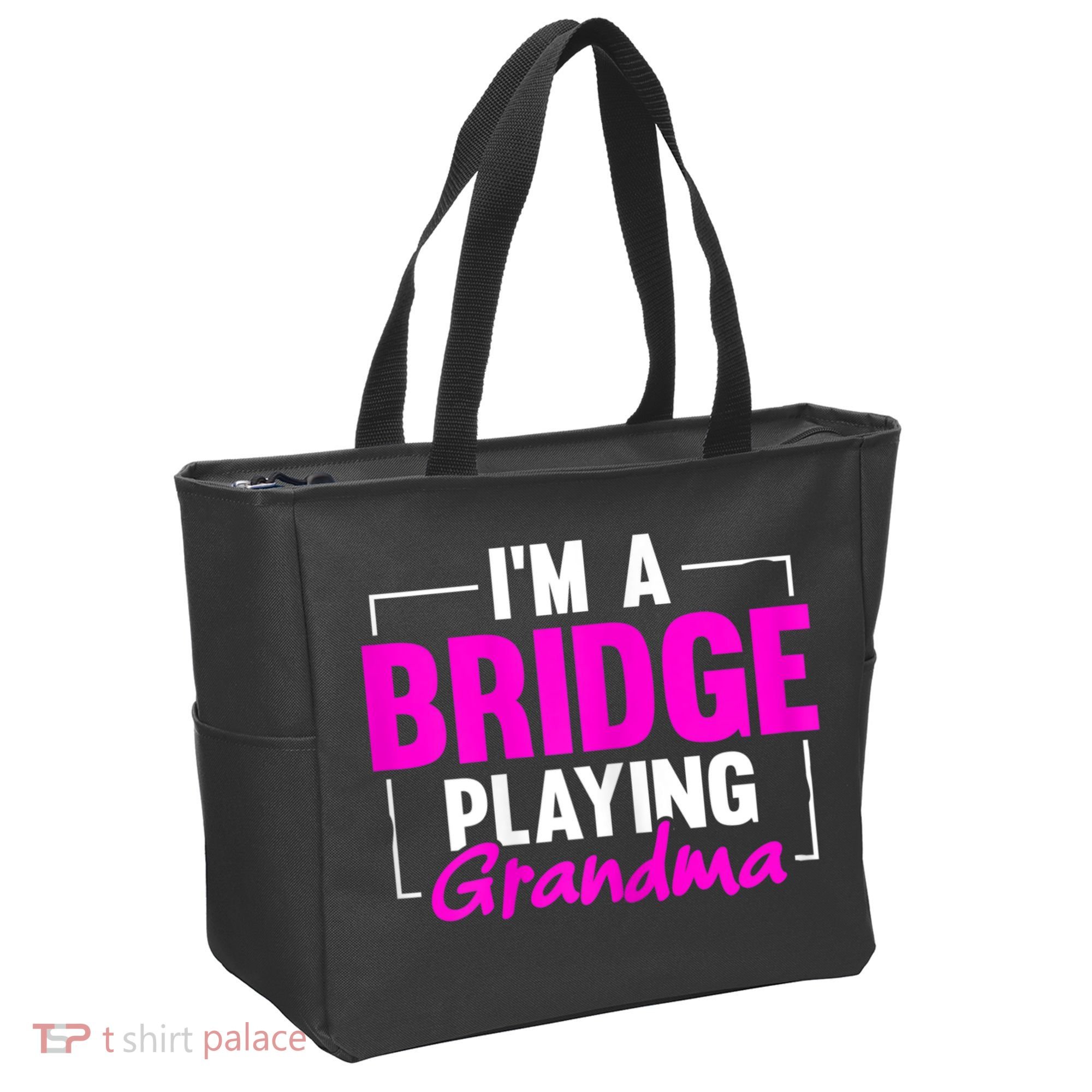 Womens I'm A Bridge Playing Grandma Bridge Card Game Tote Bag