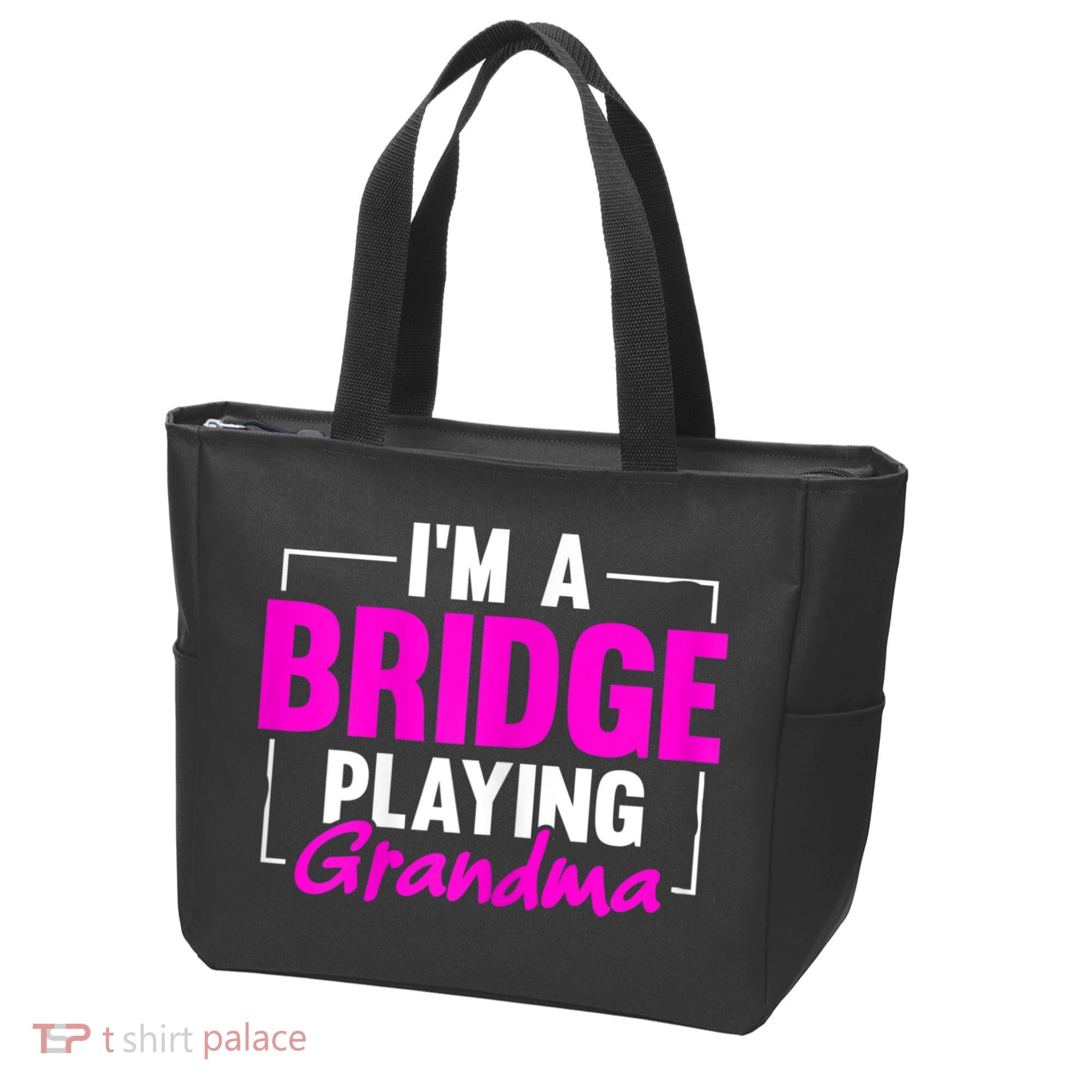 Womens I'm A Bridge Playing Grandma Bridge Card Game Tote Bag