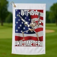 WTF Is A Kilometer Golf Towel thumb 1