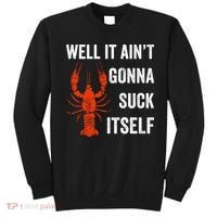 Well It AinT Gonna Suck Itself Crawfish Mardi Gras Gift Sweatshirt thumb 0